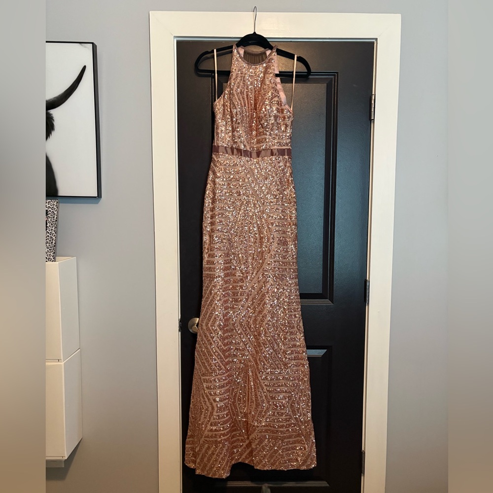 Cache Gold Halter Sleeveless Gown for Prom - New without tag
